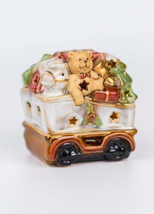 Christmas Santa Claus Train Figurine with LED Lights - SET