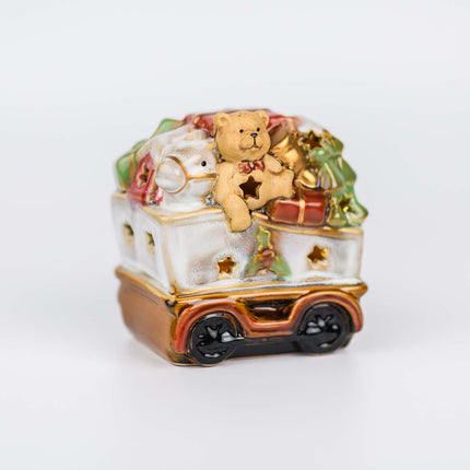 Christmas Santa Claus Train Figurine with LED Lights - SET