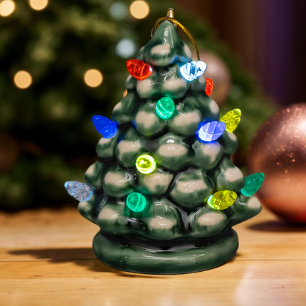 CHRISTMAS TREE WITH LED ORNAMENT