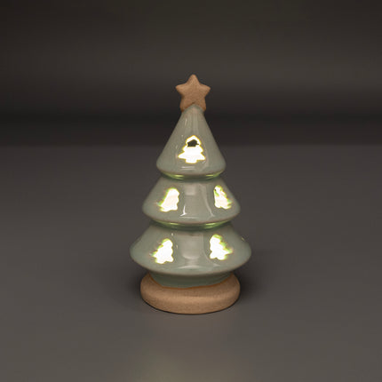 CERAMIC CHRISTMAS TREE WITH LED