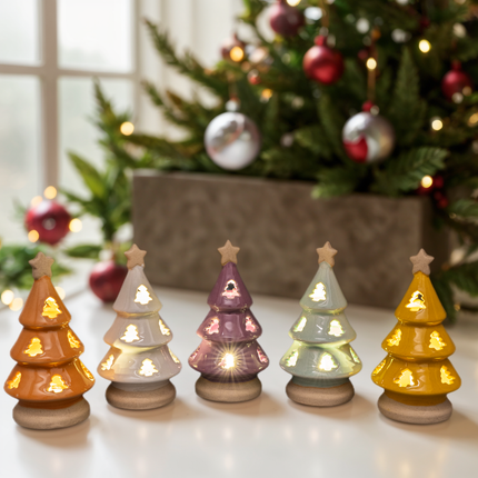 CERAMIC CHRISTMAS TREE WITH LED