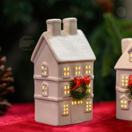 Ceramic Christmas Village House Christmas Decoration