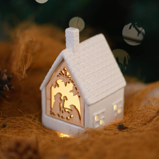 Ceramic Christmas Village House Christmas Decoration
