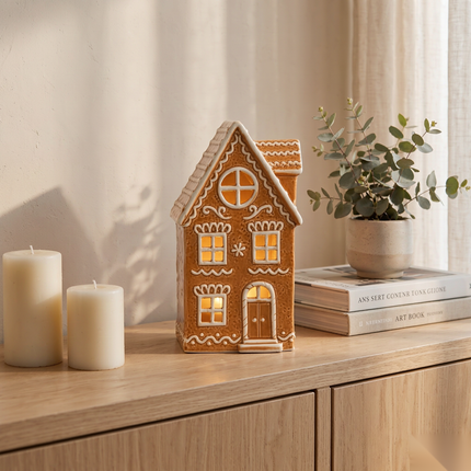 Ceramic Christmas Village House, Two Storey