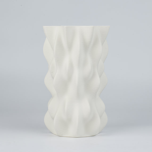 WHITE CERAMIC FLOWER VASE