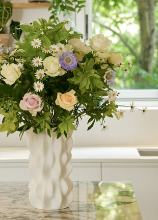 WHITE FLOWER VASE