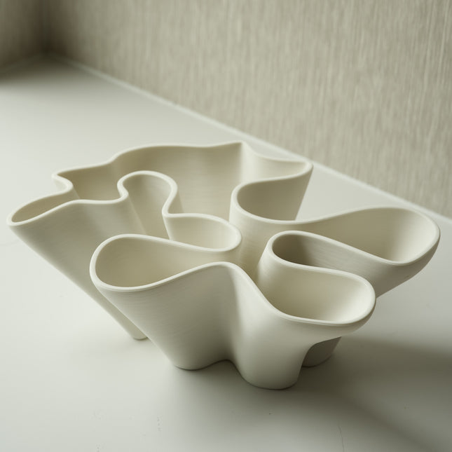 WHITE CERAMIC PLANTER