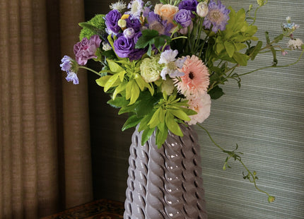 GREY SHINY GLAZED CERAMIC VASE