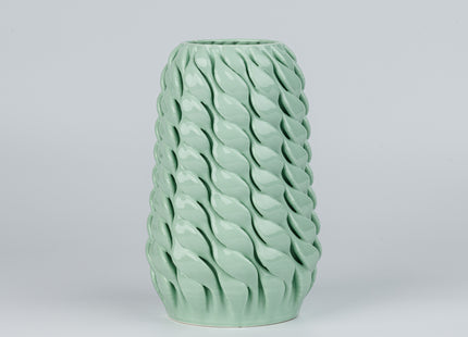 MINT GREEN GLAZED CERAMIC VASE