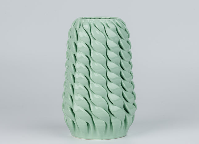 MINT GREEN GLAZED CERAMIC VASE