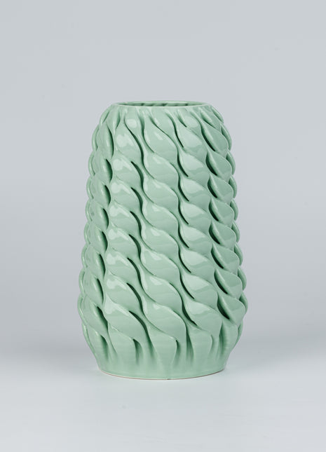 MINT GREEN SHINY GLAZED VASE