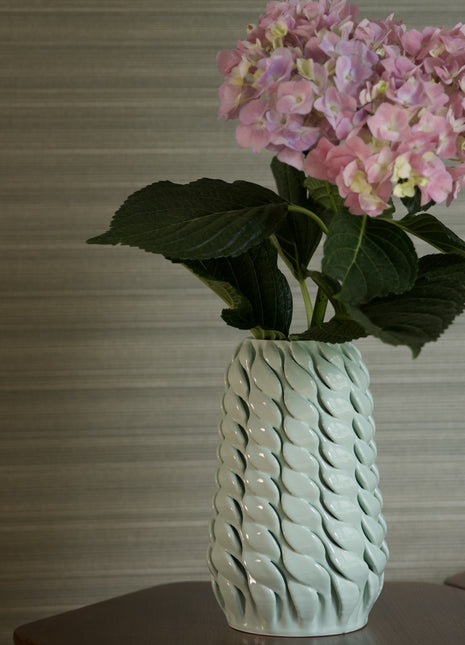 MINT GREEN SHINY GLAZED VASE