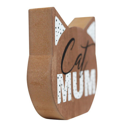 JX058 |  "Cat Mom" Wood Decor