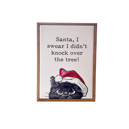 JX108 Christmas cat Wooden Frame Decor