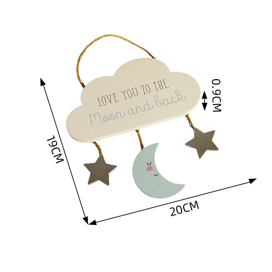 JX138 | Gift Love You to the Moon and Back Baby Photo Frame | Celestial Keepsake for Newborns | 20x0.9x19cm