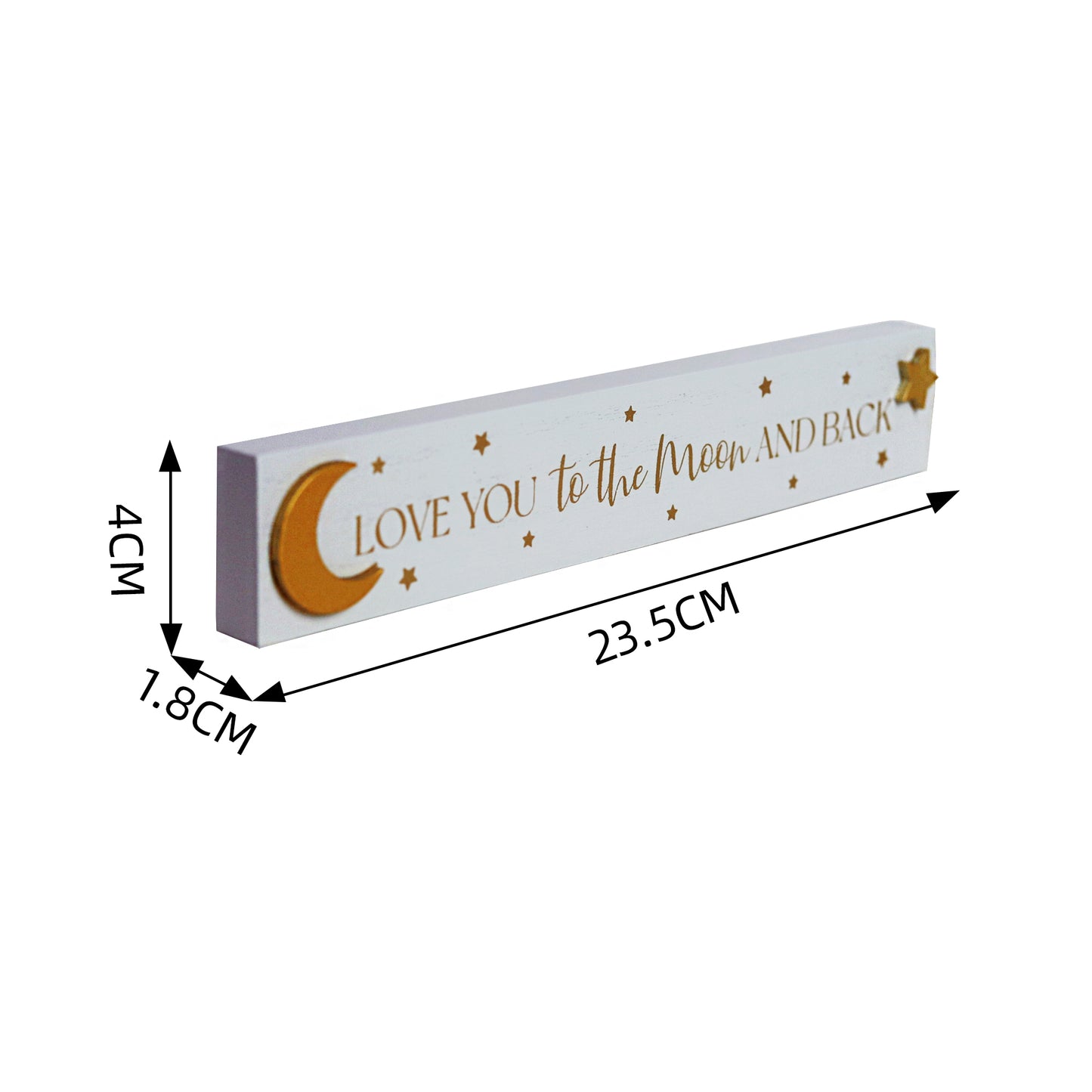 JX153 | "Golden Moonlight: Love You to the Moon and Back" Wood Decor