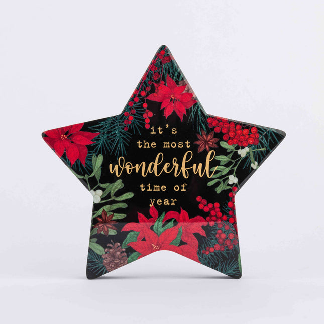 FLORAL STAR-SHAPED HOLIDAY DECOR