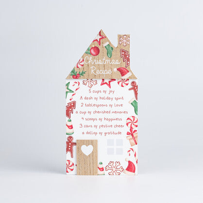 CHRISTMAS RECIPE HOLIDAY HOME DECOR PLAQUE