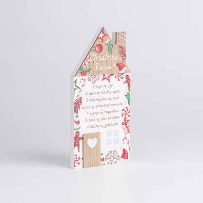 CHRISTMAS RECIPE HOLIDAY HOME DECOR PLAQUE