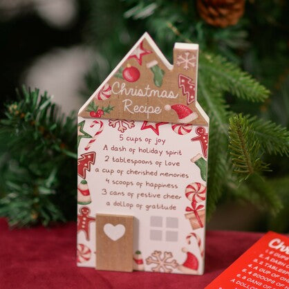 CHRISTMAS RECIPE HOLIDAY HOME DECOR PLAQUE