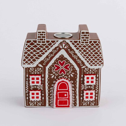 GINGERBREAD HOUSE CHRISTMAS CANDLE HOLDER