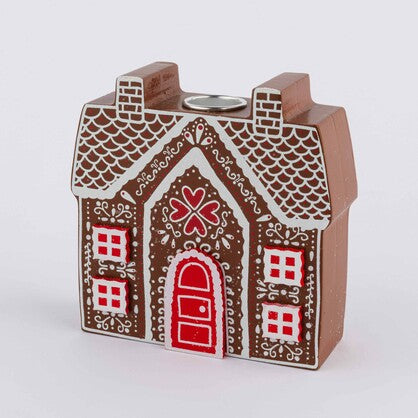 GINGERBREAD HOUSE CHRISTMAS CANDLE HOLDER