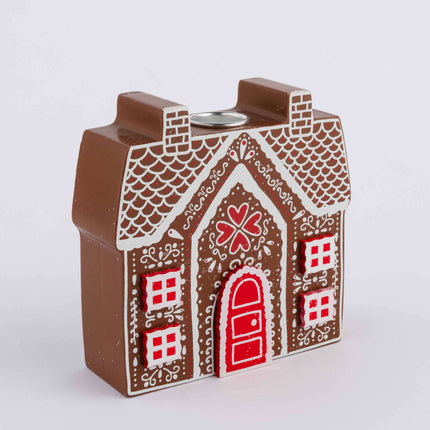 GINGERBREAD HOUSE CHRISTMAS CANDLE HOLDER