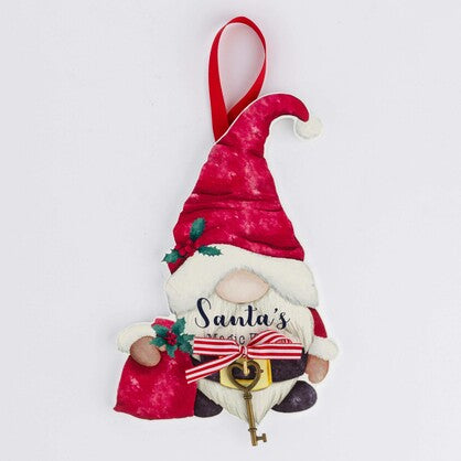 SANTA'S MAGIC KEY CHRISTMAS GNOME HANGING DECOR 2 Asst