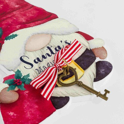 SANTA'S MAGIC KEY CHRISTMAS GNOME HANGING DECOR 2 Asst