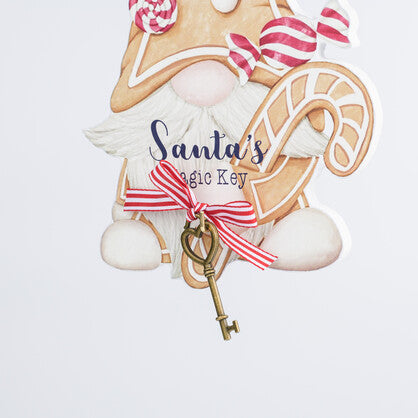 SANTA'S MAGIC KEY CHRISTMAS GNOME HANGING DECOR 2 Asst