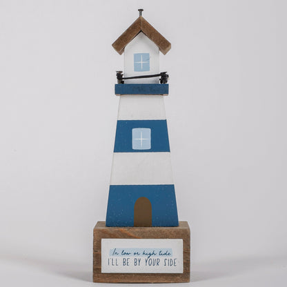 JX268| "In Low or High Tide I'll Be by Your Side" MDF Decor, 4.5 x 4.3 x 12.8 cm