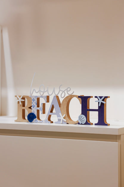 JX280| Seashell and Starfish Accents Beach Home Decor, 31.5 x 2.3 x 19.5 cm