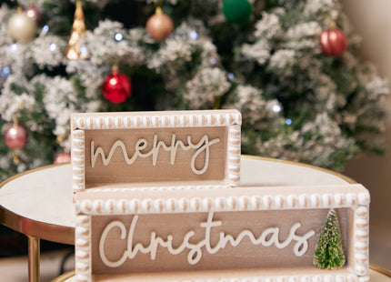 Christmas decorations 'Merry Christmas' Wooden Decorations Set