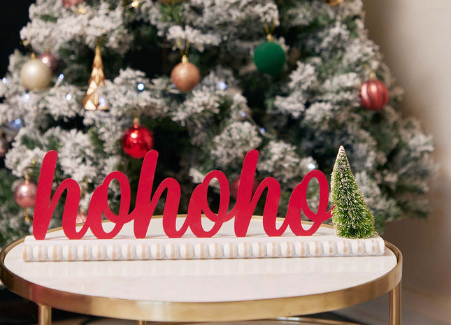 Christmas decorations 'HoHoHo' 3D Red Lettering Christmas Decorations