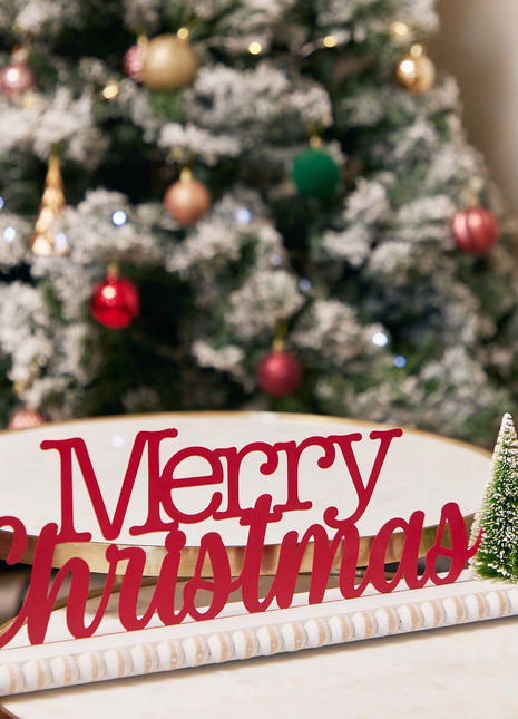 JX6176 |christmas decorations   'Merry Christmas' 3D Red Lettering Christmas Decorations | 40x6x14cm