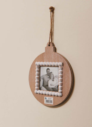 JX6180 |Study & Bedroom Decorations Natural Wood Small Square Photo Hanging Photo Frame - Christmas Decorations |20x1.6x24 cm | 20x1.6x24cm