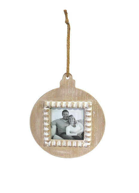 JX6180 |Study & Bedroom Decorations Natural Wood Small Square Photo Hanging Photo Frame - Christmas Decorations |20x1.6x24 cm | 20x1.6x24cm