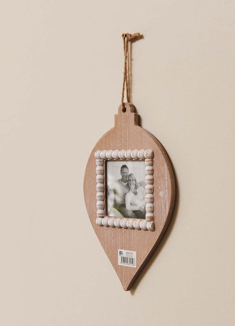 JX6181 | Study & Bedroom Decorations Natural Wood Small Square Photo Hanging Photo Frame | 20x1.6x29.6cm
