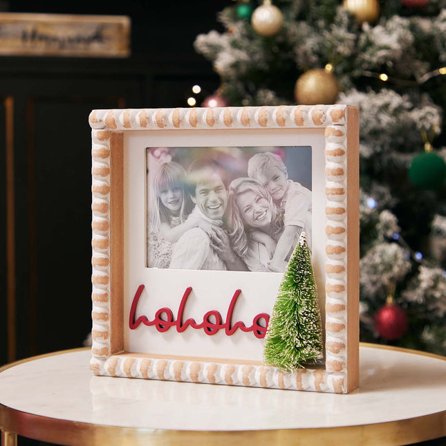 'HoHoHo' -Christmas decorations Wooden Christmas Photo Frame