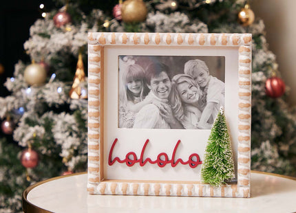 'HoHoHo' -Christmas decorations Wooden Christmas Photo Frame
