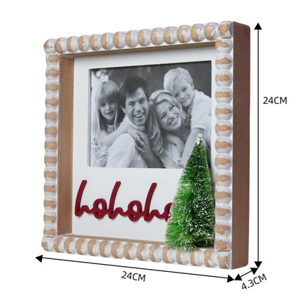 'HoHoHo' -Christmas decorations Wooden Christmas Photo Frame