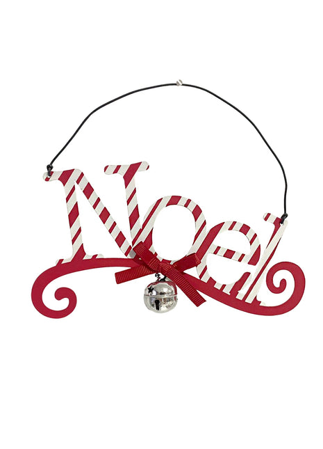 JX6193 |christmas decorations  "Noel" Red Christmas Tree Ornament Christmas Decorations | 16x2x9cm