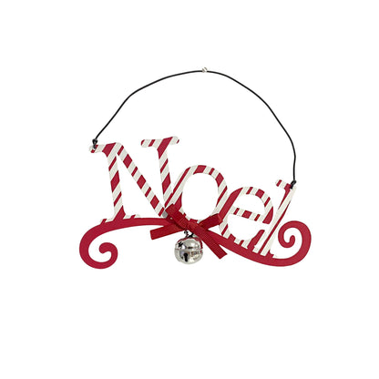 JX6193 |christmas decorations  "Noel" Red Christmas Tree Ornament Christmas Decorations | 16x2x9cm