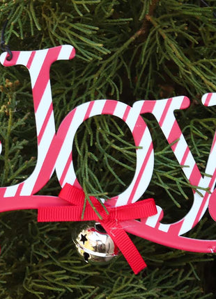 JX6194 |christmas decorations  "Joy" Red Christmas Tree Ornament Christmas Decorations | 13.x2x10cm