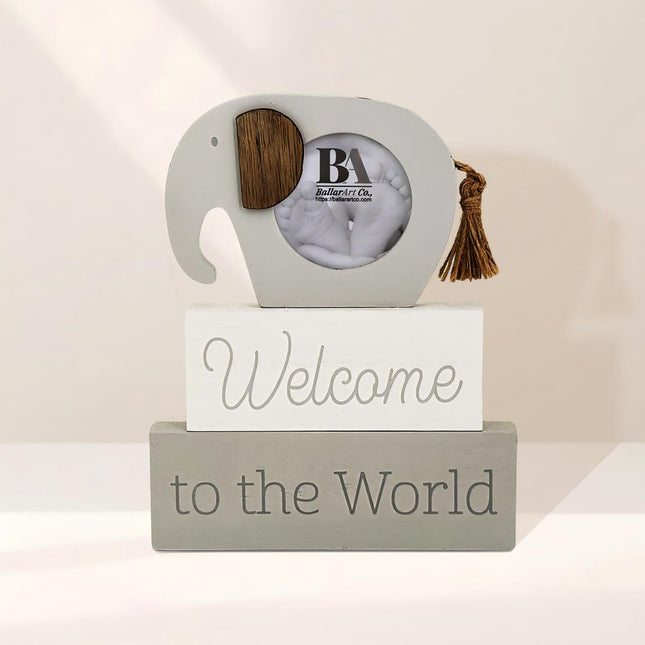 Wooden Elephant-Shaped Baby Photo Frame - Adorable Home Decor for Baby Memories