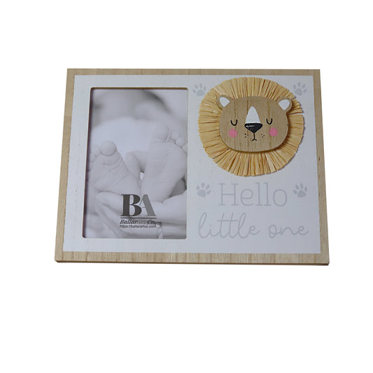 JX6201 | "Hello Little One" Lion-themed Newborn Photo Frame Newborn Gift | 23x1.5x18cm