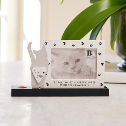 JX6212 | Rectangular Pet Memorial Frame with Anchor and Cat Paw Prints | 24X5X24cm