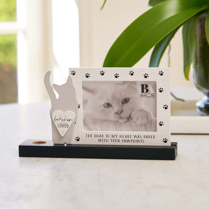 JX6212 | Rectangular Pet Memorial Frame with Anchor and Cat Paw Prints | 24X5X24cm