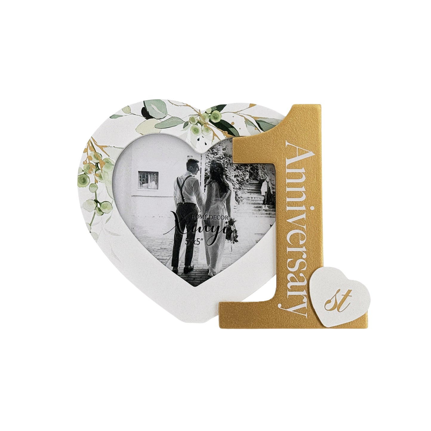 JX6224 | 1st Anniversary Heart-Shaped Photo Frame