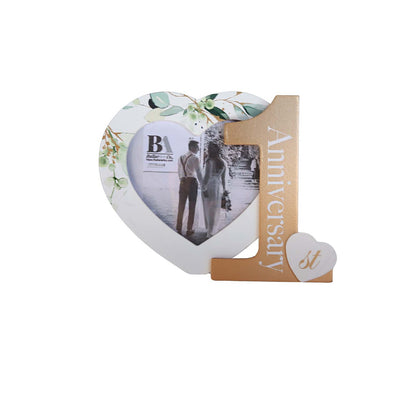 JX6224 | 1st Anniversary Heart-Shaped Photo Frame